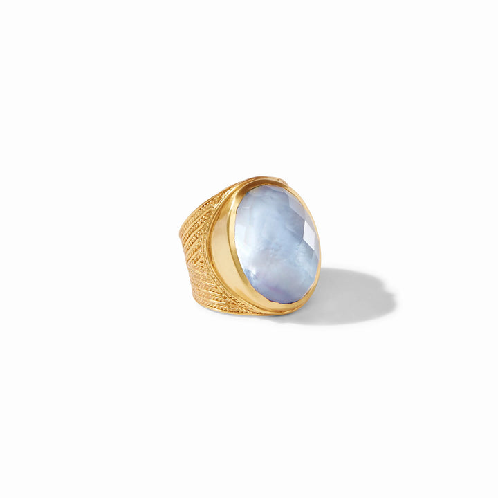 Verona Statement Ring - Chalcedony Blue