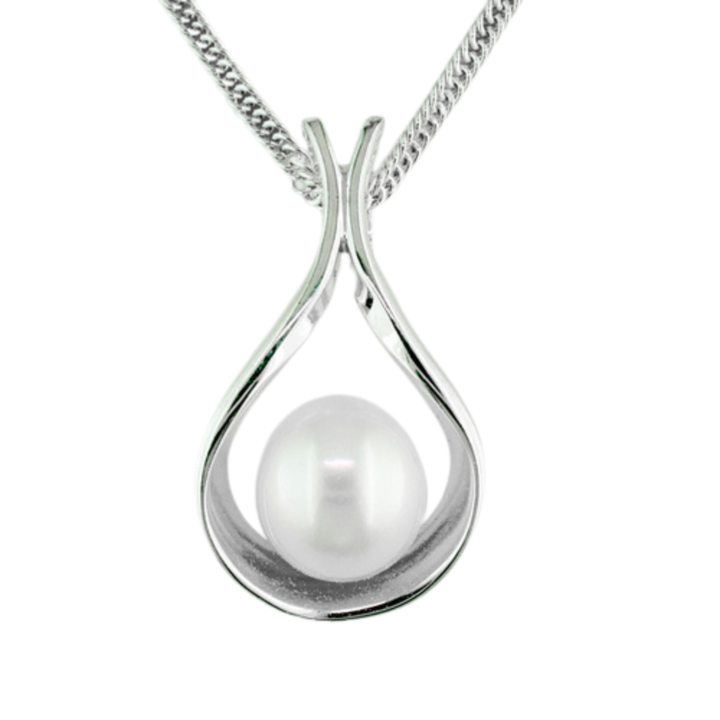 White Pearl Raindrop Pendant