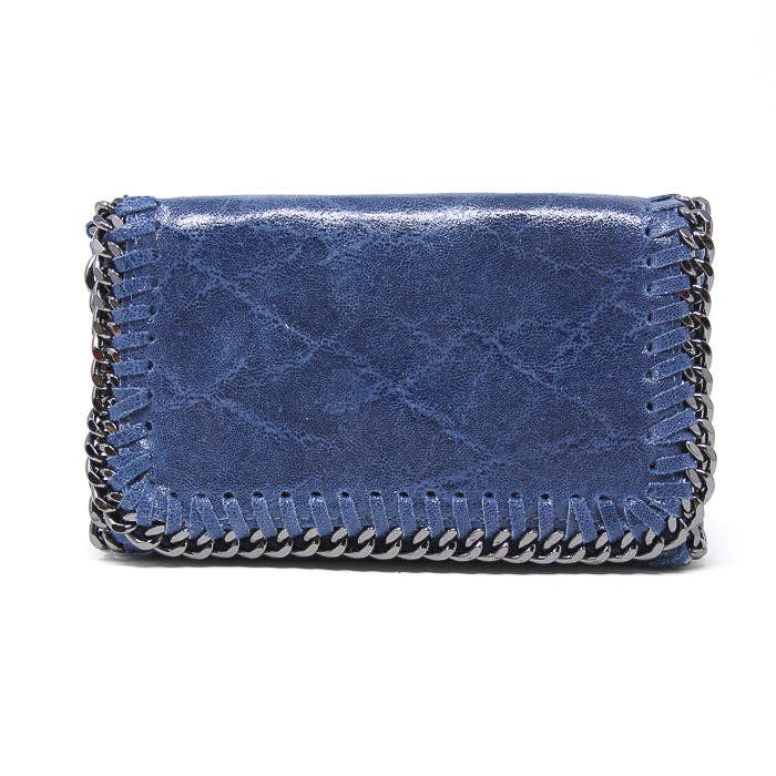GF0390 GENUINE ITALIAN LEATHER CROSSBODY CLUTCH