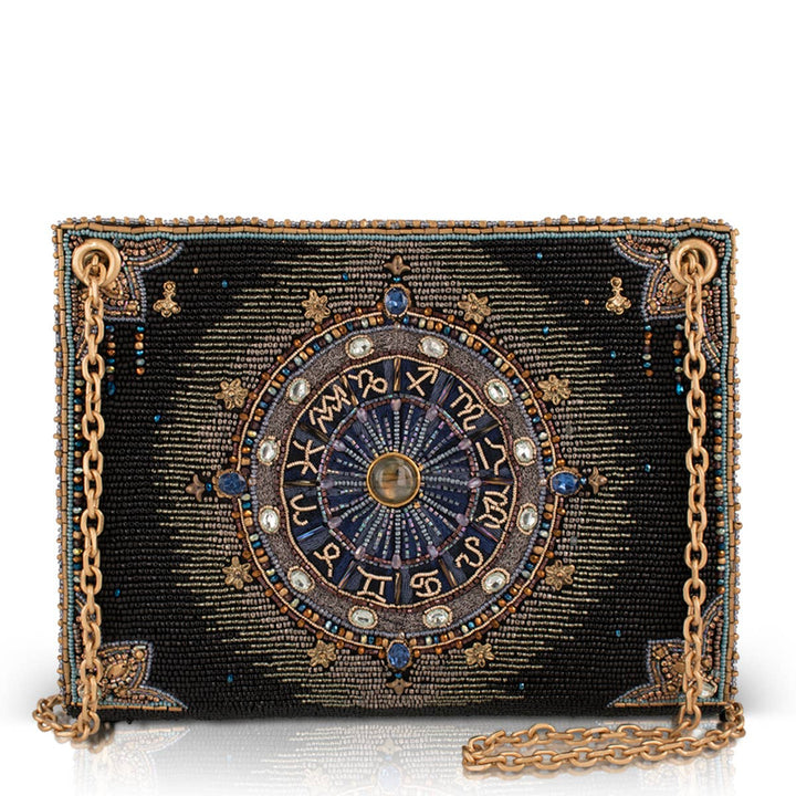 Cosmic Energy Beaded Zodiac Wheel Crossbody Bag