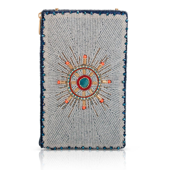 Keep It Steady Anchor Nautical Beaded Crossbody Phone Bag