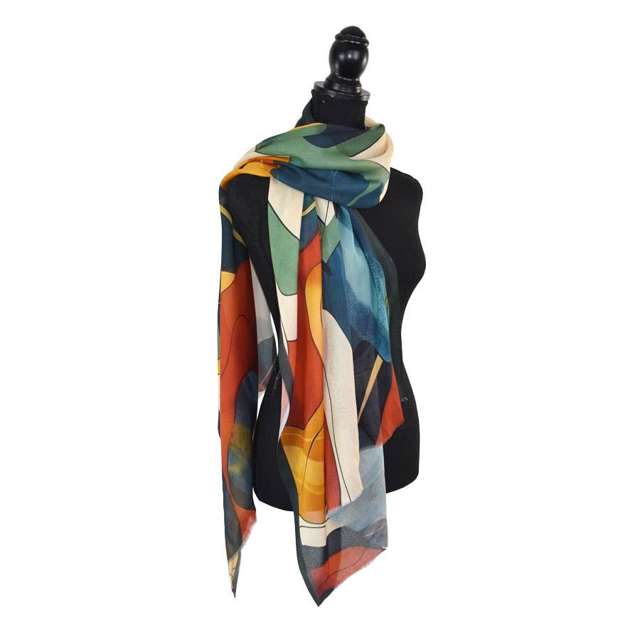 Dillard Abstract Swirl Modal Scarf