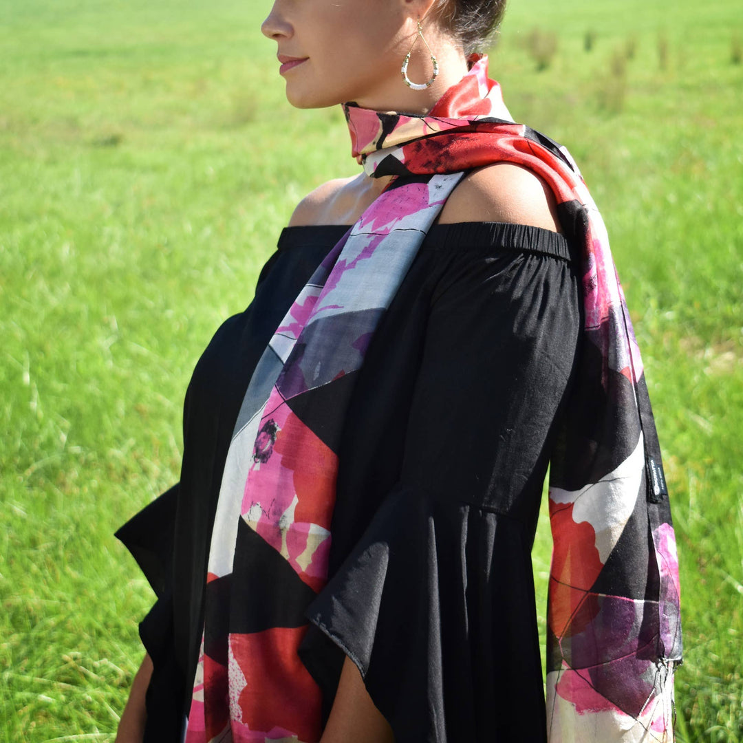 Alejandra Handwoven Silk Scarf