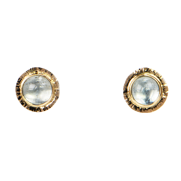 Aquamarine Cabochon Earrings