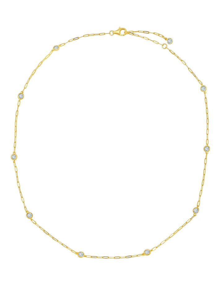 Aura Station Necklace in Gold