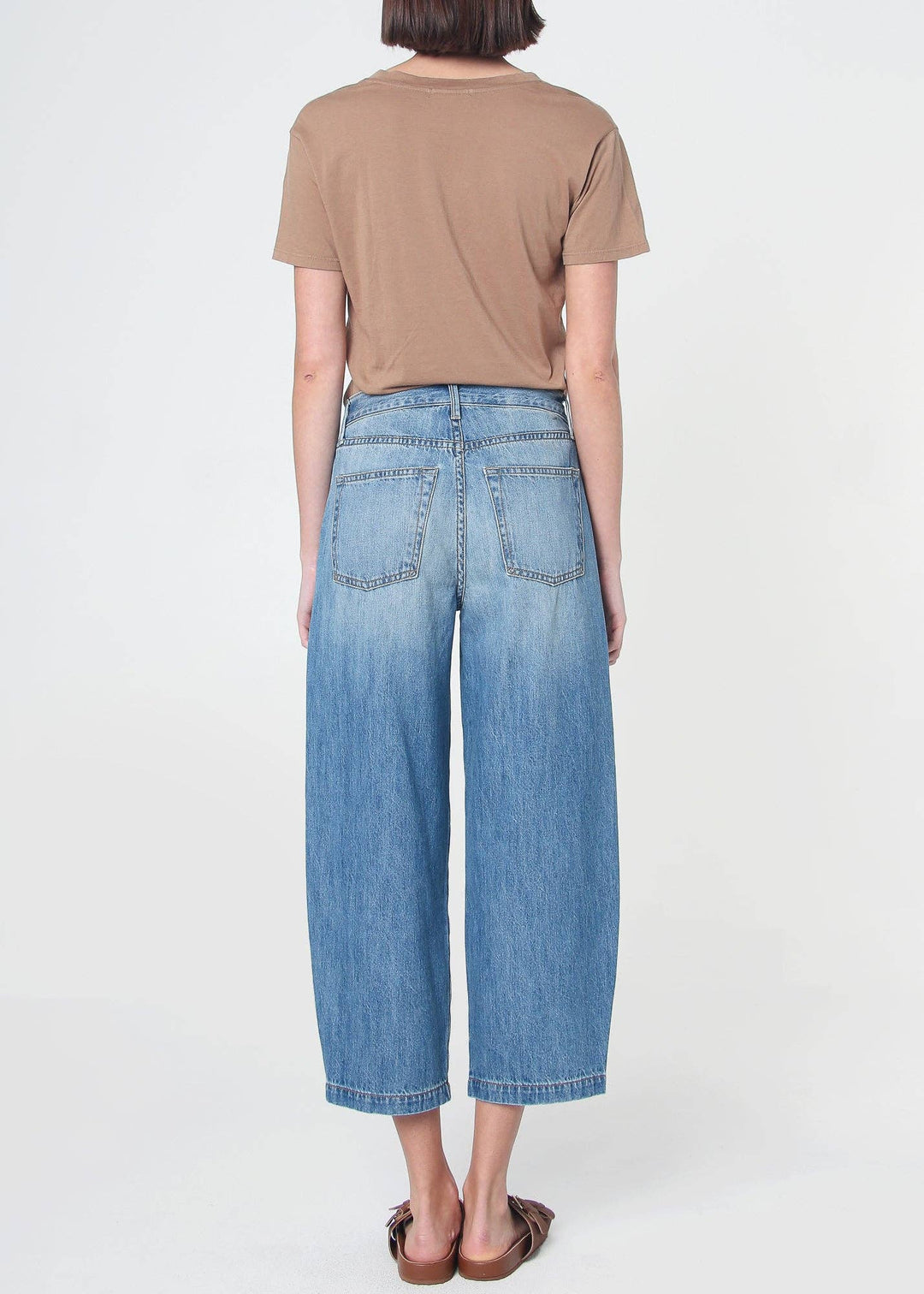 Adeline Cropped Barrel Jean- Fargo