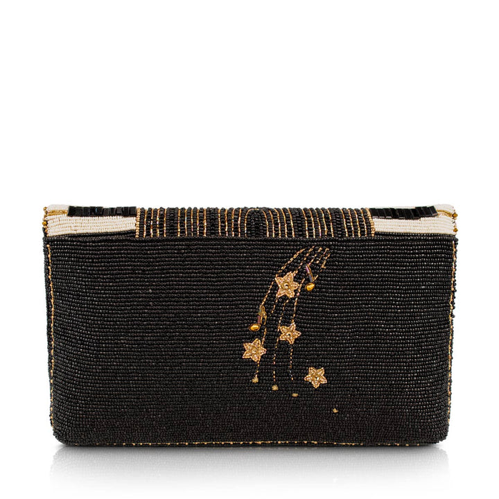 Let It Play Piano Keys Music Notes Beaded Crossbody Handbag