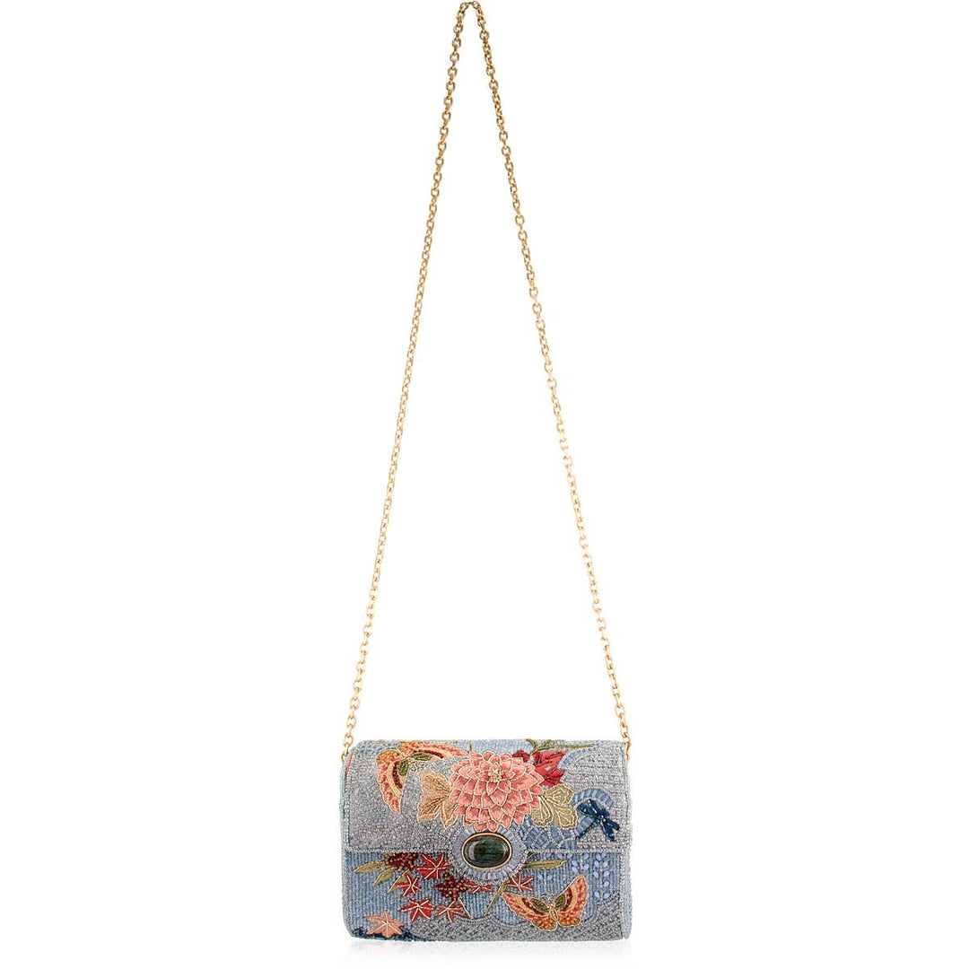 Lotus Mist Beaded Floral CrossBody Bag