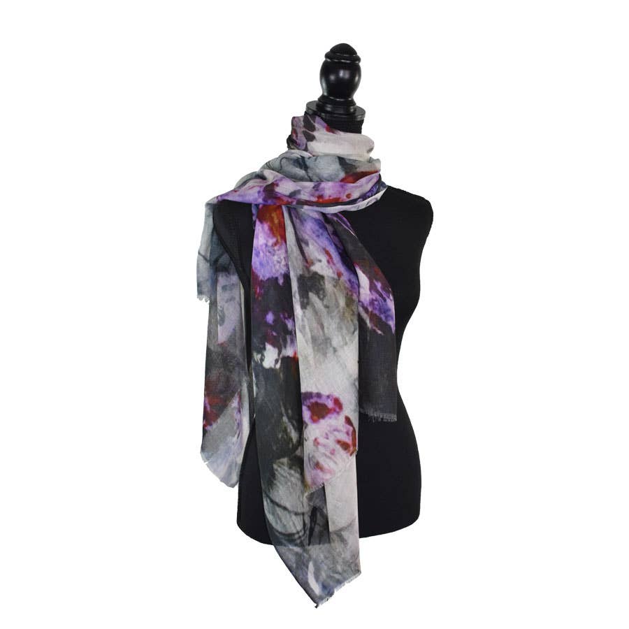 Edgewood Watercolor Floral Scarf