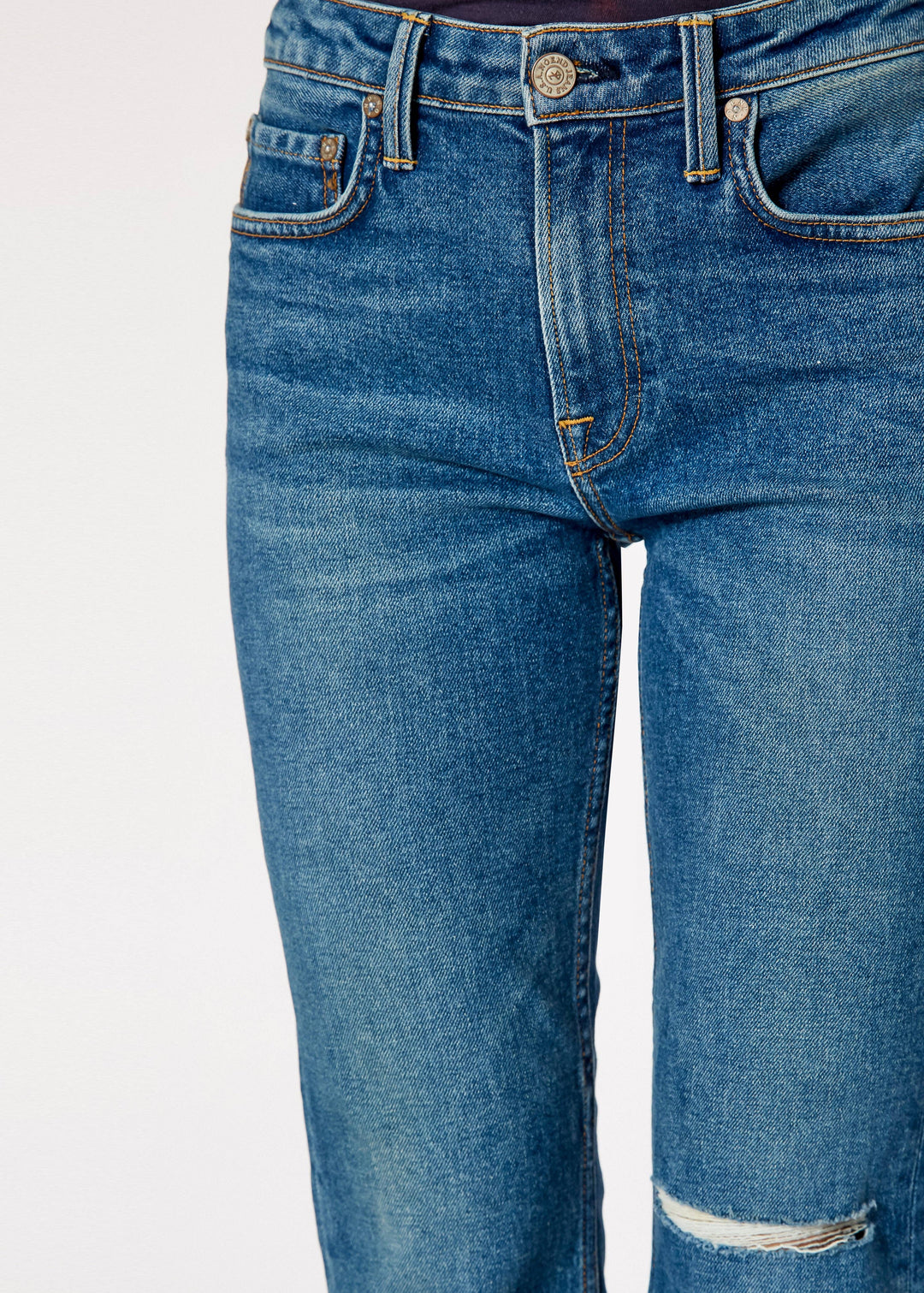 Farrah Mid Rise Kick Flare Jeans - Hope Wash