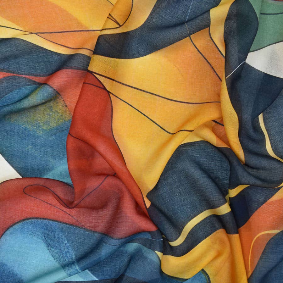 Dillard Abstract Swirl Modal Scarf