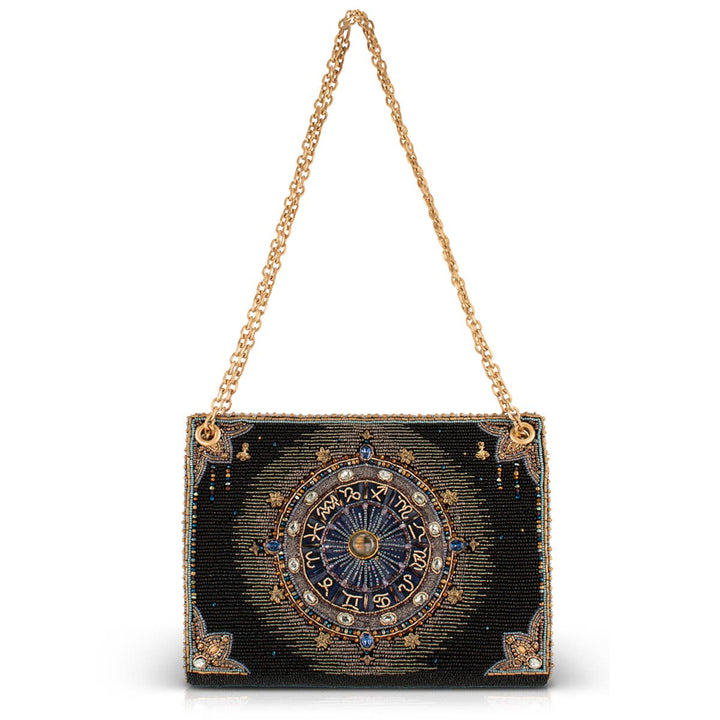 Cosmic Energy Beaded Zodiac Wheel Crossbody Bag