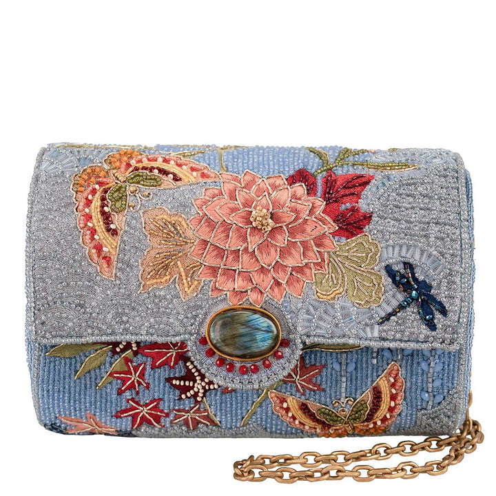 Lotus Mist Beaded Floral CrossBody Bag