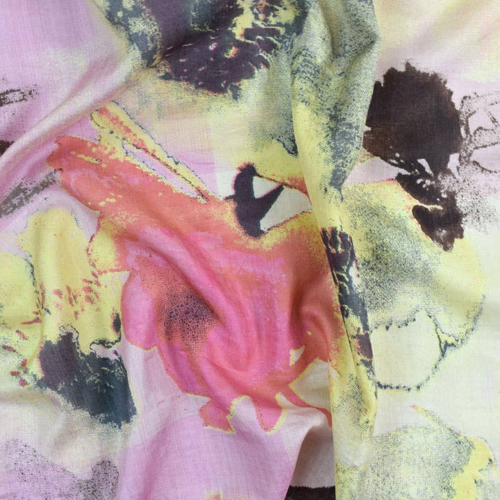 Yelena Handmade Abstract Floral Silk Scarf