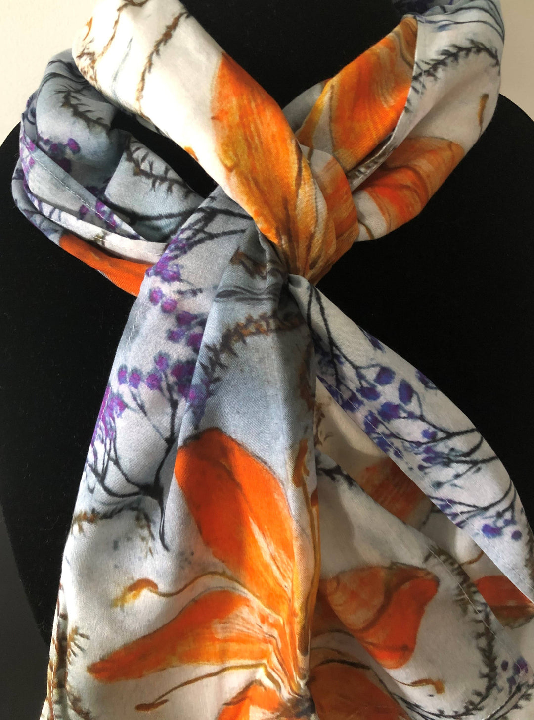 Day Lilies Cotton Scarf