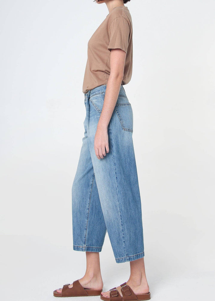 Adeline Cropped Barrel Jean- Fargo