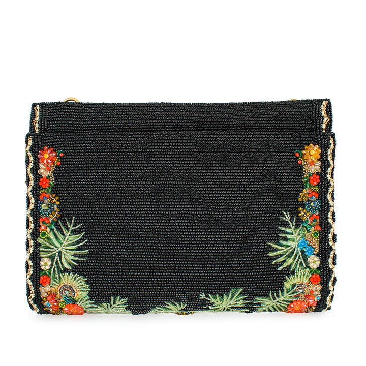 Wild Elephant Embroided and Beaded Crossbody Handbag