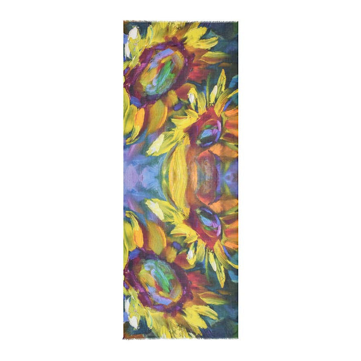 Linvilla Painterly Sunflower Scarf
