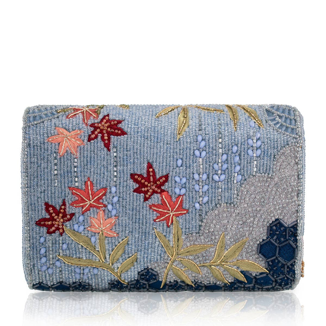 Lotus Mist Beaded Floral CrossBody Bag