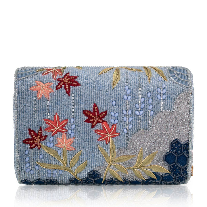 Lotus Mist Beaded Floral CrossBody Bag