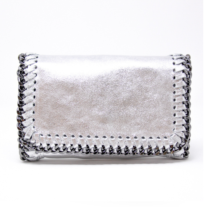 GF0390 GENUINE ITALIAN LEATHER CROSSBODY CLUTCH