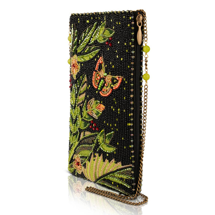 Enchanting Evening beaded black and green crossbody bag