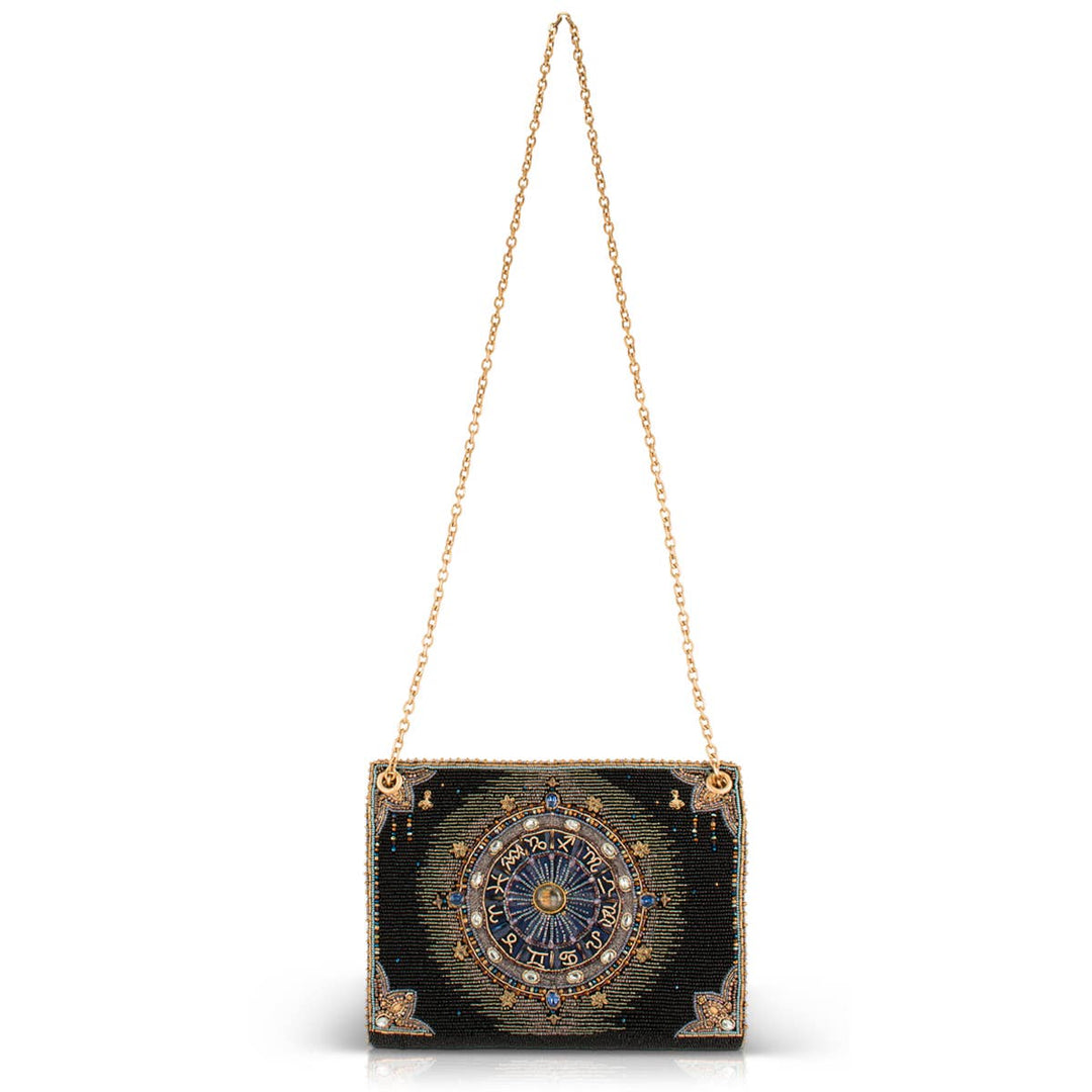 Cosmic Energy Beaded Zodiac Wheel Crossbody Bag