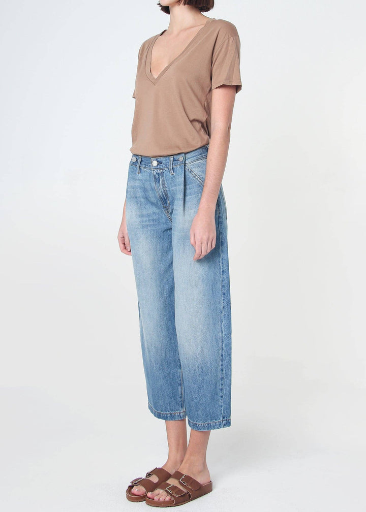Adeline Cropped Barrel Jean- Fargo