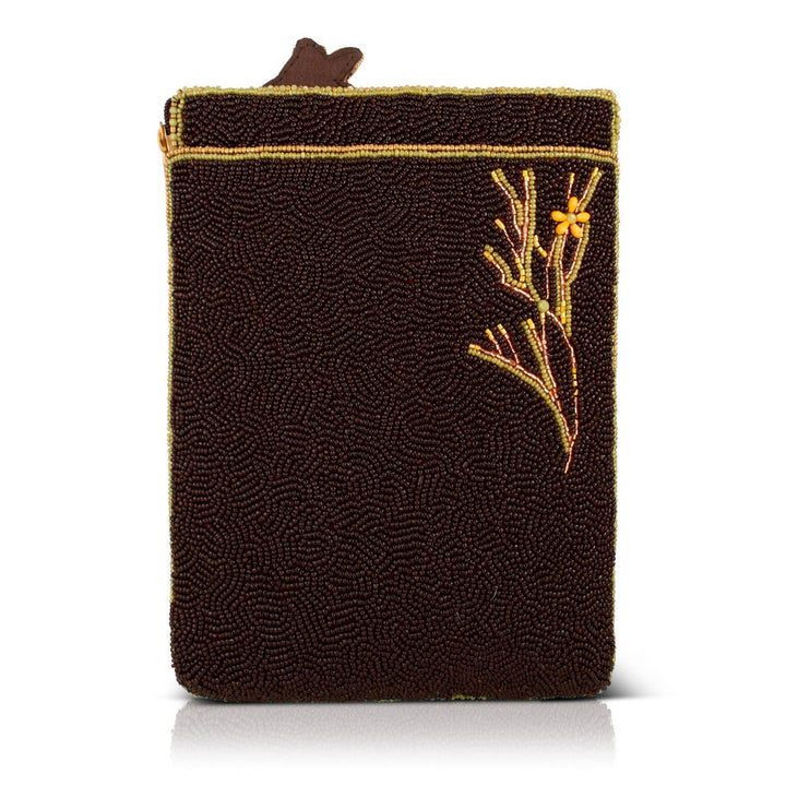 Reach For It beaded giraffe crossbody bag