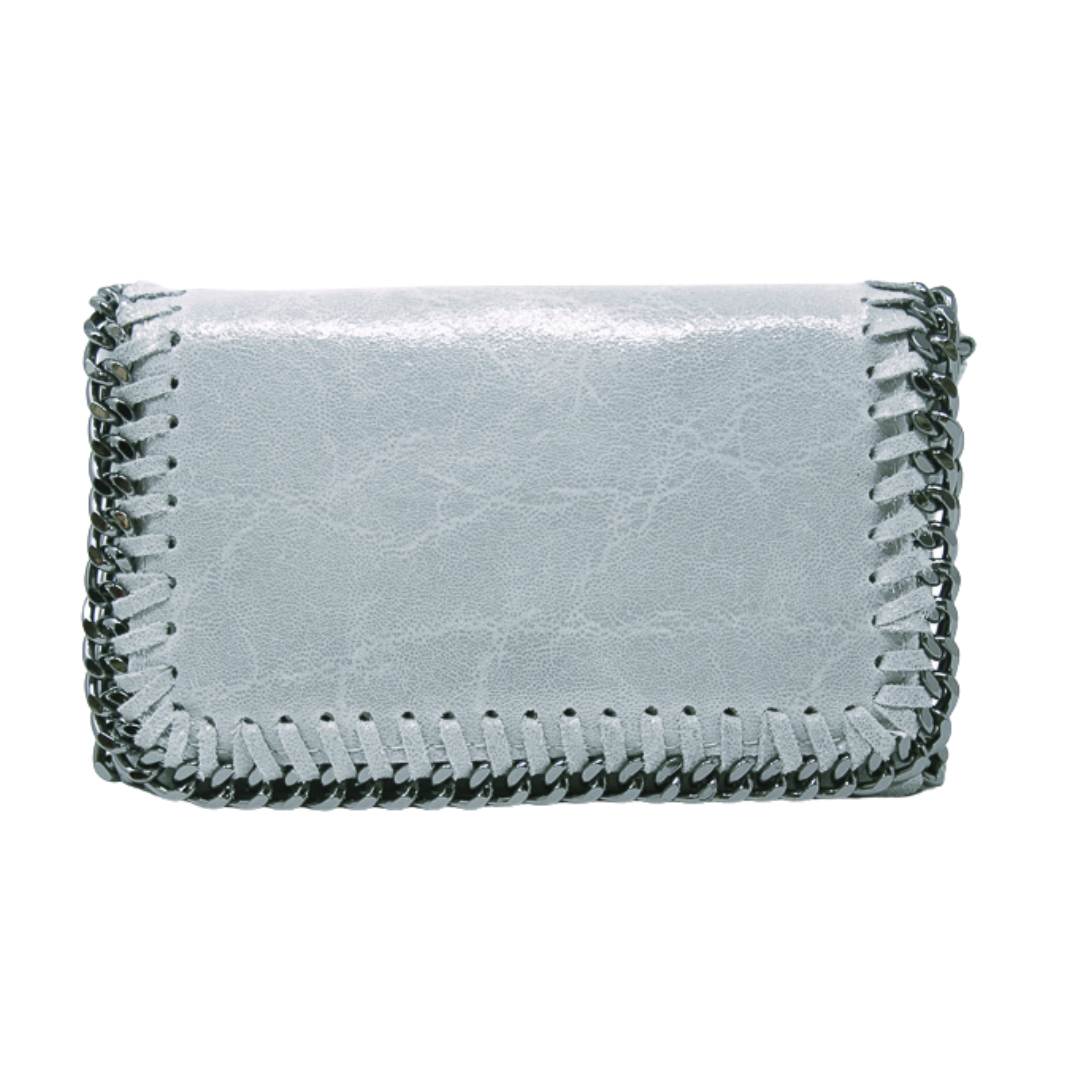 GF0390 GENUINE ITALIAN LEATHER CROSSBODY CLUTCH