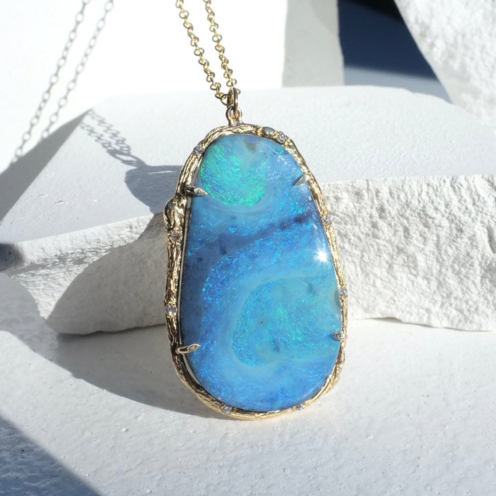 Blue Opal Pendant necklace