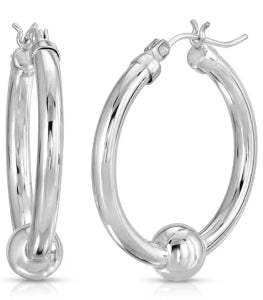 Cape Cod Hoops - Large Silver