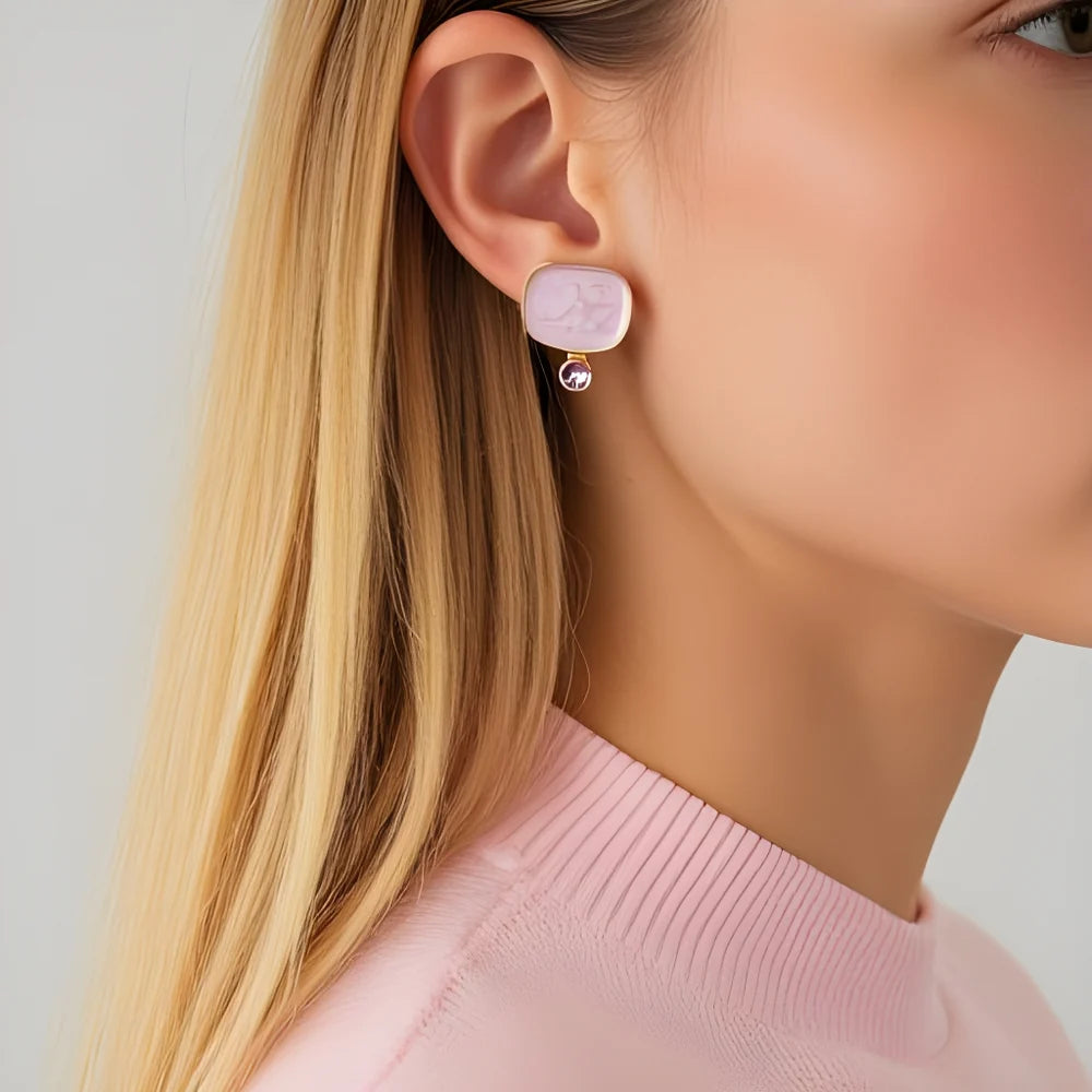 Ethereal Guardian Angel Intaglio Earring