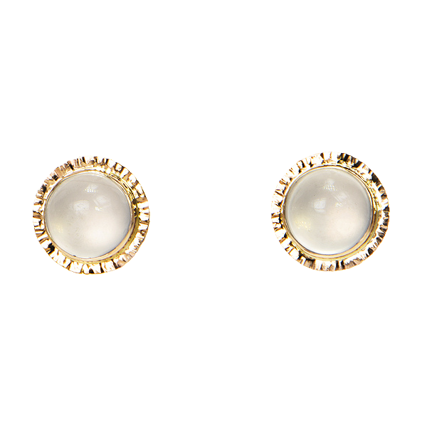 Afghan Moonstone Cabochon Earrings