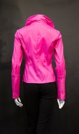 Ruffle Blouse in Bougainvillea