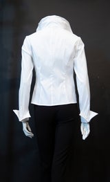Ruffle Blouse in White