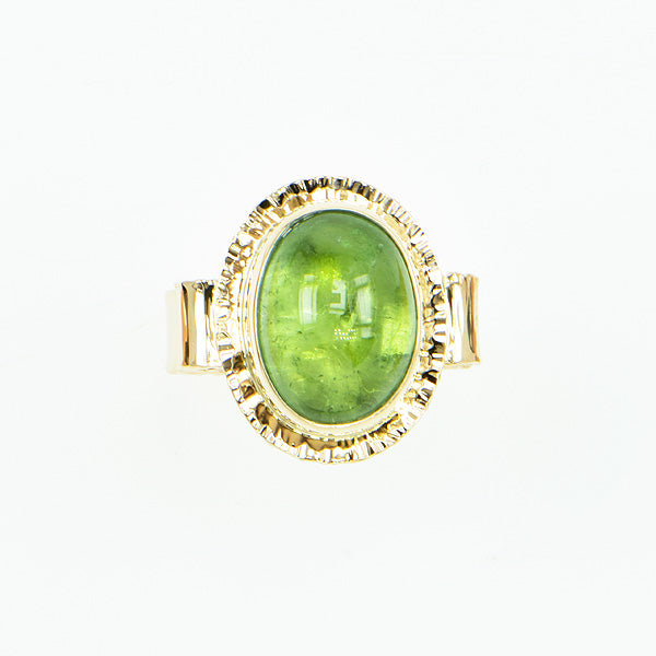 Afghan Tourmaline Cabochon Ring