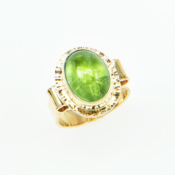 Afghan Tourmaline Cabochon Ring