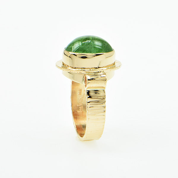 Afghan Tourmaline Cabochon Ring